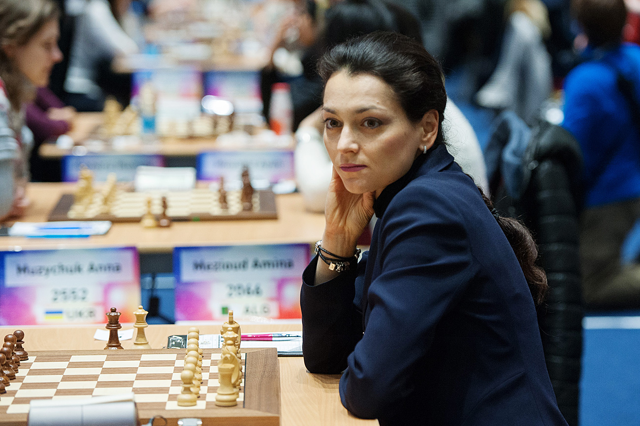 Alexandra Kostenuk on the first day of the 2015 world chess championship among women in Sochi. / Nina Zotina/RIA Novosti