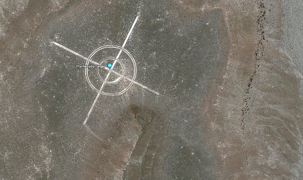 Google Earth: Nevada target 