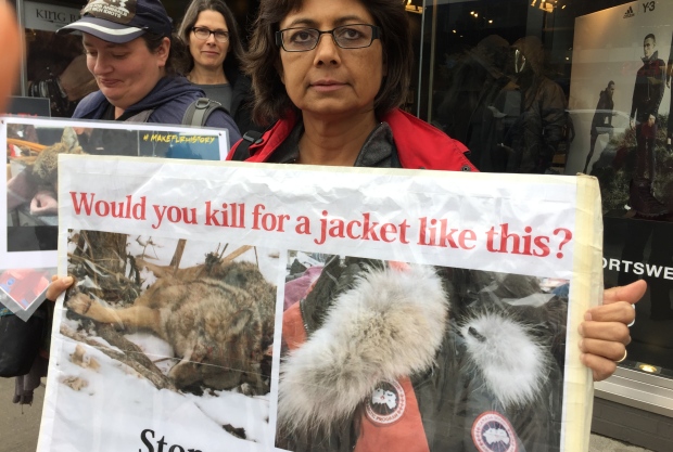 Canada Goose protest fur