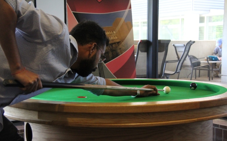 University of Waterloo brings 1st elliptical pool table to math department