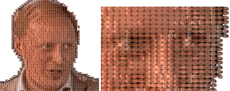 Image of Stu made up from images of Stu